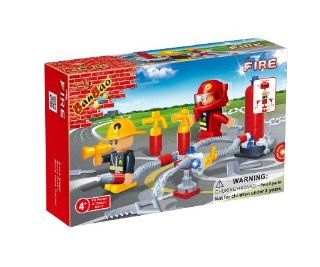 Fire Brigade 58 Piece Fireman Block Set Toys & Games