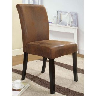 InRoom Designs Parson Chair   Rustic Brown   Accent Chairs