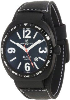 Montres De Luxe Men's AVIO40 Black Avio Black Quartz Black Dial Watch at  Men's Watch store.