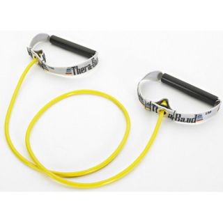 Theraband 48 in. Tubing with Hard Handles   Yellow   Fitness Bands