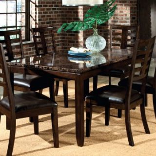 Standard Furniture Bella Dining Table with Faux Marble   Dining Tables