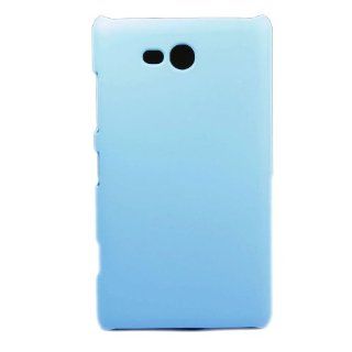 ivencase Rubber Smooth Hard Skin Case Cover for Nokia Lumia 820 Skyblue + One phone sticker + One "ivencase" Anti dust Plug Stopper Cell Phones & Accessories