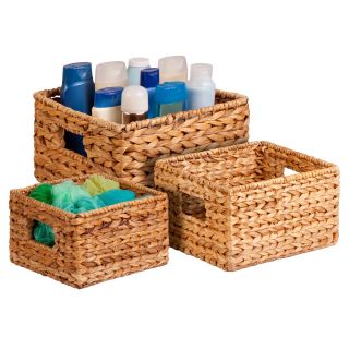 Honey Can Do Nesting Banana Leaf Baskets   Decorative Boxes & Baskets