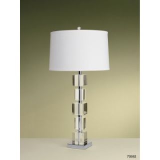 Kichler New Traditions Glass and Crystal 70592CA Table Lamp   16 in.   Silver Various   Table Lamps
