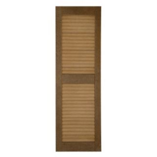 Perfect Shutters 12W in. Closed Louvered Composite Shutters   Exterior Window Shutters