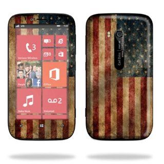 MightySkins Protective Skin Decal Cover for Nokia Lumia 822 Cell Phone T Mobile Sticker Skins Vintage Flag Computers & Accessories