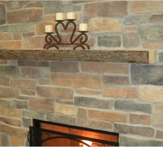 Kettle Moraine Hardwoods Franklin Rustic Fireplace Mantel Shelf   Fireplace Mantels