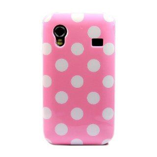 Easygoby Polka Dot Premium TPU Protective Skin Case Cover Shell for Samsung Galaxy Ace S5830 Pink Cell Phones & Accessories