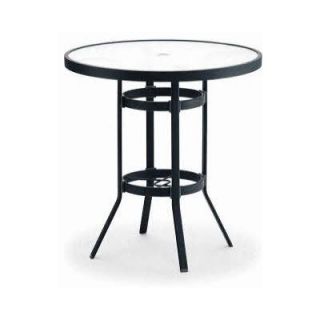 Winston 36 in. Round Obscure Glass Top Bar Height Table   Patio Tables