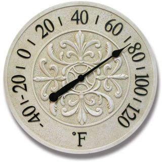 Infinity Instruments Blanc Fleur Wall Thermometer   Thermometers