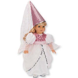 Beautiful Princess Gown 18 Inch Doll Dress 2 Pc. Set Fits 18" American Girl Dolls & More (Doll Shoes sold separately) Doll Clothes set of Tulle, Sequins, Satin Doll Dress & Hat Toys & Games