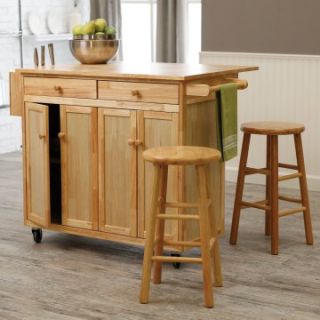 Belham Living Vinton Portable Kitchen Island with Optional Stools   Kitchen Islands and Carts