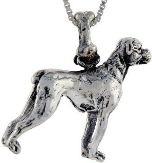 Sterling Silver Boxer Dog Pendant  Boxer Dog Jewelry Jewelry