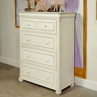 Charlotte 4 Drawer Chest   Antique White   Kids Dressers and Chests