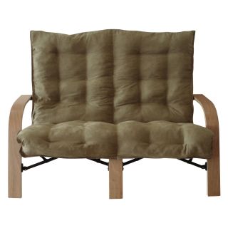 Foldable Loveseat with Micro Suede Cushion and Carry Bag   Sage Cushion   Outdoor Sofas & Loveseats