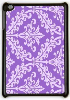 Rikki KnightTM Violet Color Damask Design Design Protective Black Snap on slim fit shell case for Apple iPad® Mini Computers & Accessories