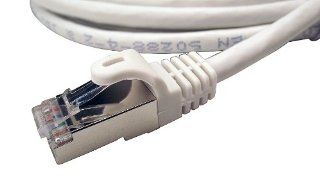 Shaxon UL926M825WT 6FB RJ45 to RJ45 Category 7 Shielded Patch Cord   White, 25 Feet Computers & Accessories