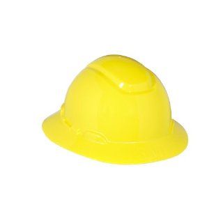 3M Full Brim Hard Hat H 802R, 4 Point Ratchet Suspension, Yellow Hardhats