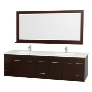 Wyndham Collection Centra 80 in. Double Bathroom Vanity Set   Espresso   Double Sink Bathroom Vanities