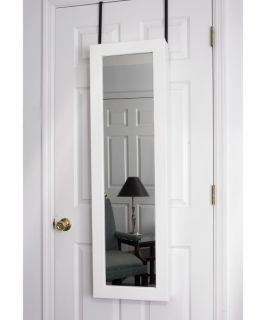 Over The Door Jewelry Armoire   White   14W x 48H in.   Jewelry Armoires