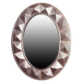 Classic Beige Silver Oval Pyramid Mirror   Wall Mirrors