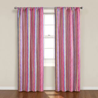 Eclipse Kids Playtime Stripe Blackout Window Curtain Panel   Pink   Curtains
