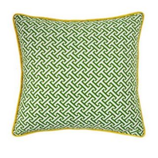 Jiti Maze 20 x 20 Green / Yellow Square Outdoor Pillow   Outdoor Pillows