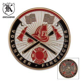 BudK Volunteer Firefighter Challenge Coin Health & Personal Care