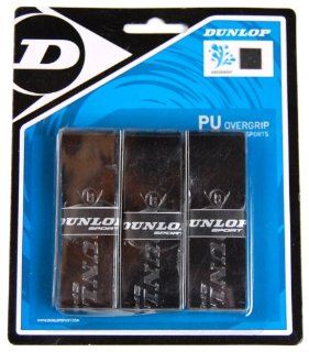 Dunlop Sports Pro PU Overgrips (Black, Pack of 12)  Squash Racket Grips  Sports & Outdoors