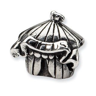 Sterling Silver Reflections Kids Circus Tent Bead Bead Charms Jewelry