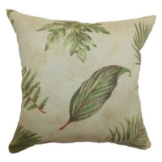The Pillow Collection Barsia Leaf Pillow   Palm   Decorative Pillows