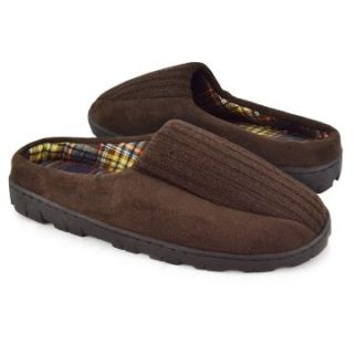 Muk Luks Men's Ribbed Scuff Slippers with Berber Lining   Mens Slippers
