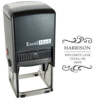 Custom Self Inking Address Stamp with Monogram   Style 232  Business Stamps 
