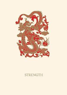 Graphique   Strength Dragon Boxed Notes, 4.25 x 5.5 Inches, Cream (L805CB)  Blank Note Cards 