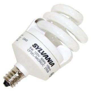 Sylvania 29133   CF5EL/MICRO/827/C Twist Candelabra Screw Base Compact Fluorescent Light Bulb    
