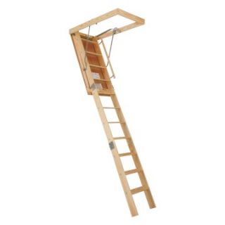 Century 8.9 ft. Premium Wooden Attic Stair   Ladders and Scaffolding