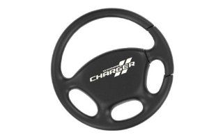 Dodge Charger Black Steering Wheel Key Chain Keychain Fob Automotive