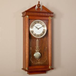 Seiko Dark Brown Oak Wall Clock   11.5 Inches Wide   Wall Clocks