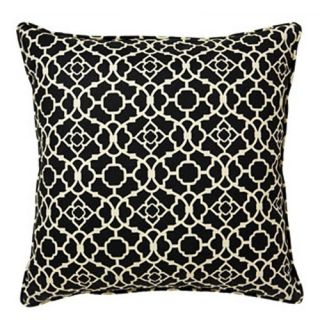 Jiti Moroccan Black 20 x 20 Square Outdoor Pillow   Outdoor Pillows