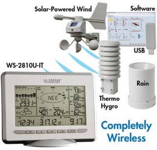 La Crosse Technology Professional Weather Center WS 2810U IT with Solar Wind Sensor   Weather Stations