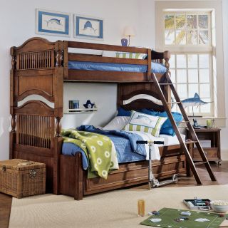 Surfer's Chase Twin over Full Bunk Bed by Young America Woodtone   Bunk Beds