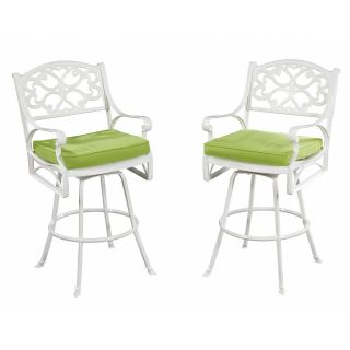 Home Styles Biscayne White Patio Bistro Stool   Bistro Chairs