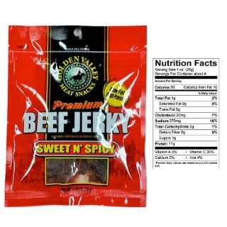 Golden Valley Meat Snacks 807 Classic Beef Jerky 3.25 Oz   Sweet N Spicy  Jerky And Dried Meats  Grocery & Gourmet Food