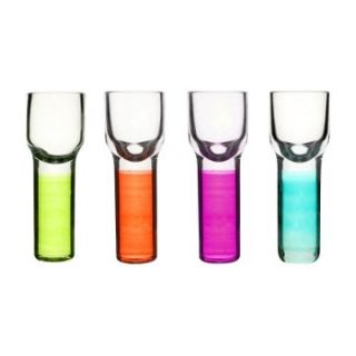 Sagaform Shot Glasses   Set of 4   Multicolor   Liquor Glasses