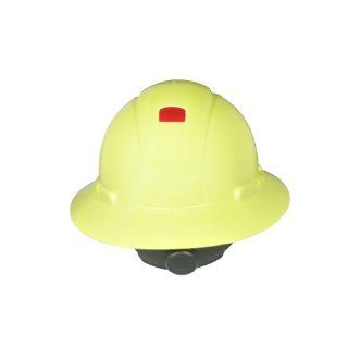 3M Full Brim Hard Hat H 809R UV, 4 Point Ratchet Suspension, Uvicator, Hi Vis Yellow Hardhats
