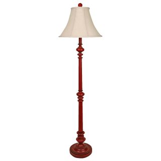 Style Craft FL5180 with Silk Shade 61H Inch Nantucket Red Floor Lamp   Floor Lamps