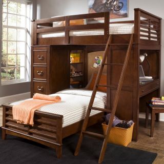 Chelsea Square Twin Loft over Twin Bed   Storage Beds