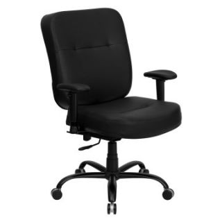Flash Furniture Hercules Series 500 lbs. Capacity Big and Tall Leather Office Chair with Extra Wide Seat   Desk Chairs