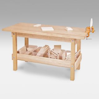 Wood Designs Workbench with Trays and Wood   Playsets
