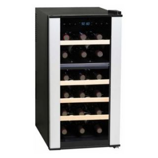 Haier 18 Bottle Dual Zone Wine Cellar with Virtual Steel   Wine Accessories